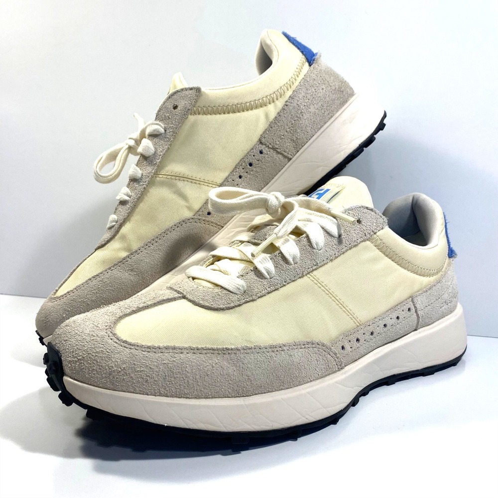 Cole Haan Mens Size 10 Grand Atlantic Textured Sneakers Ivory/Whitecap C38116
